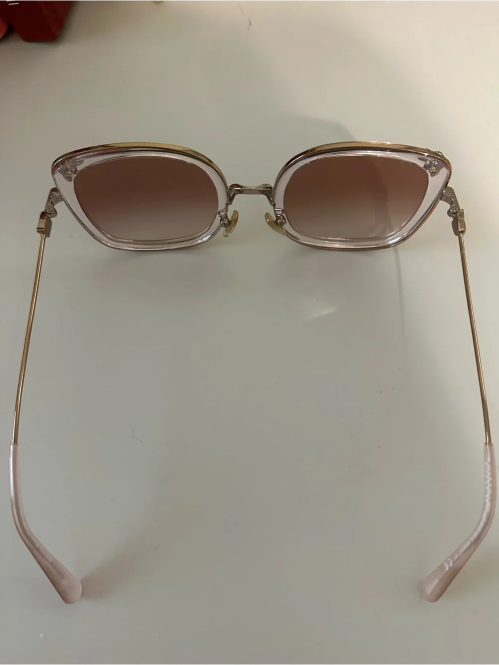 Women's Coach Oversized Square Sunglasses in Light Pink with Gradient Lenses